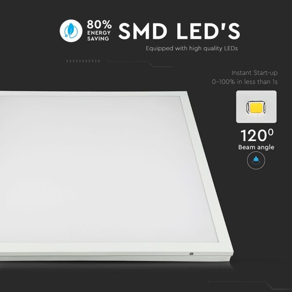 LED Πάνελ Τετράγωνο 2 σε 1 Επιφανειακό – Χωνευτό 40W V-TAC 60 x 60 cm Φυσικό 4000K – 64511