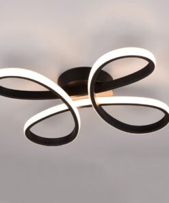 Φωτιστικό Οροφής Trio Lighting LED 22W 2600lm 3000K Step Dimmable Μαύρο Ματ – 645610132