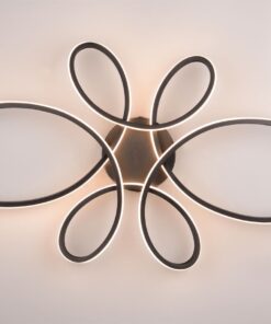 Φωτιστικό Οροφής Trio Lighting LED 32W 3900lm 3000K Step Dimmable Χρώματος Μαύρο Ματ – 645619132