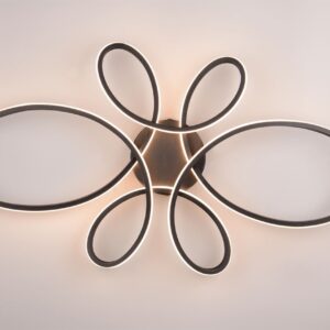 Φωτιστικό Οροφής Trio Lighting  LED 32W 3900lm 3000K Step Dimmable Χρώματος Μαύρο Ματ – 645619132