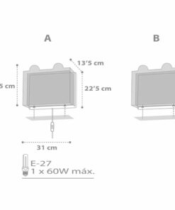 Little Teddy απλίκα τοίχου διπλού τοιχώματος Ango – 64578