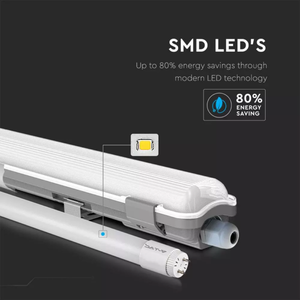 Αδιάβροχο φωτιστικό LED 1x22W 1576mm Ψυχρό λευκό 6400K V-TAC – 6462