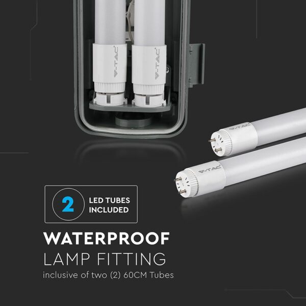 Αδιάβροχο φωτιστικό LED 2x10W 666mm Φυσικό λευκό 4000K V-TAC – 6465