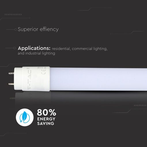 LED Λάμπα T8 G13 60cm 7W Rotation V-TAC 160° 1120lm Ψυχρό Λευκό 6400K – 216476