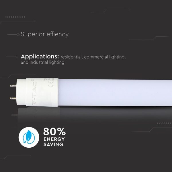 LED Λάμπα T8 G13 60cm 7W Rotation V-TAC 160° 1120lm Ψυχρό Λευκό 6400K – 216476