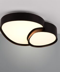 Φωτιστικό Οροφής Μαύρο Ματ RISE LED 21W 2400lm CCT Dimmable με Τηλεχειριστήριο Trio Lighting – 647510232