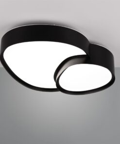 Φωτιστικό Οροφής Μαύρο Ματ RISE LED 21W 2400lm CCT Dimmable με Τηλεχειριστήριο Trio Lighting – 647510232
