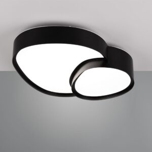 Φωτιστικό Οροφής Μαύρο Ματ RISE LED 21W 2400lm CCT Dimmable με Τηλεχειριστήριο Trio Lighting – 647510232