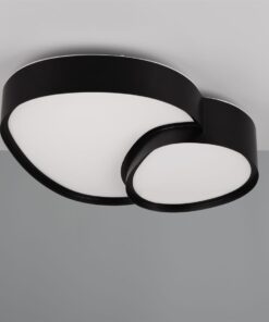 Φωτιστικό Οροφής Μαύρο Ματ RISE LED 21W 2400lm CCT Dimmable με Τηλεχειριστήριο Trio Lighting – 647510232