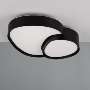 Φωτιστικό Οροφής Μαύρο Ματ RISE LED 21W 2400lm CCT Dimmable με Τηλεχειριστήριο Trio Lighting – 647510232