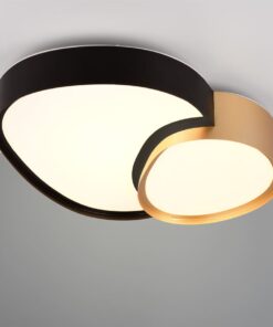 Φωτιστικό Οροφής RISE Trio Lighting LED 21W 2400lm CCT Dimmable Με Τηλεχειριστήριο Μαύρο-Χρυσό – 647510280