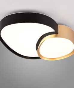 Φωτιστικό Οροφής RISE Trio Lighting LED 21W 2400lm CCT Dimmable Με Τηλεχειριστήριο Μαύρο-Χρυσό – 647510280