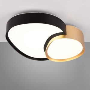 Φωτιστικό Οροφής RISE Trio Lighting LED 21W 2400lm CCT Dimmable Με Τηλεχειριστήριο  Μαύρο-Χρυσό – 647510280