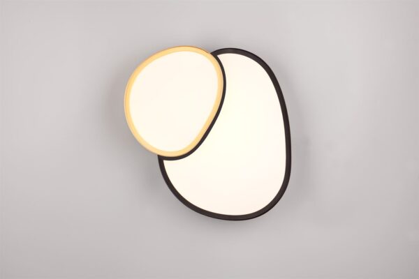 Φωτιστικό Οροφής RISE Trio Lighting LED 21W 2400lm CCT Dimmable Με Τηλεχειριστήριο  Μαύρο-Χρυσό – 647510280
