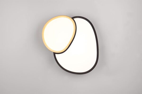 Φωτιστικό Οροφής RISE Trio Lighting LED 21W 2400lm CCT Dimmable Με Τηλεχειριστήριο  Μαύρο-Χρυσό – 647510280