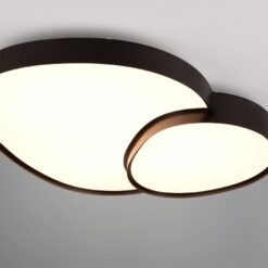 Φωτιστικό Οροφής RISE Trio Lighting LED 45W 5300lm CCT Dimmable Με Τηλεχειριστήριο Χρώματος Μαύρο Ματ – 647519232