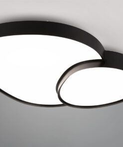 Φωτιστικό Οροφής RISE Trio Lighting LED 45W 5300lm CCT Dimmable Με Τηλεχειριστήριο Χρώματος Μαύρο Ματ – 647519232
