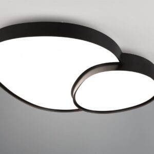 Φωτιστικό Οροφής RISE Trio Lighting LED 45W 5300lm CCT Dimmable Με Τηλεχειριστήριο Χρώματος Μαύρο Ματ – 647519232