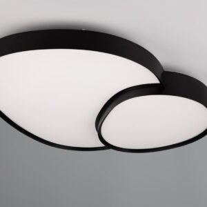 Φωτιστικό Οροφής RISE Trio Lighting LED 45W 5300lm CCT Dimmable Με Τηλεχειριστήριο Χρώματος Μαύρο Ματ – 647519232