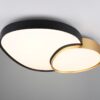 Φωτιστικό Οροφής RISE Trio Lighting LED 45W 5300lm CCT Dimmable Με Τηλεχειριστήριο Μαύρο Ματ-Χρυσό – 647519280