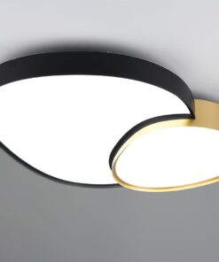 Φωτιστικό Οροφής RISE Trio Lighting LED 45W 5300lm CCT Dimmable Με Τηλεχειριστήριο Μαύρο Ματ-Χρυσό – 647519280