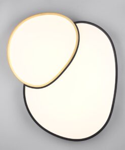 Φωτιστικό Οροφής RISE Trio Lighting LED 45W 5300lm CCT Dimmable Με Τηλεχειριστήριο Μαύρο Ματ-Χρυσό – 647519280