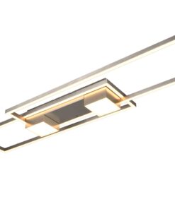 LED Φωτιστικό Οροφής ALBANY Νίκελ Ματ 37W 4300lm CCT Dimmable με Τηλεχειριστήριο Trio Lighting – 647710407