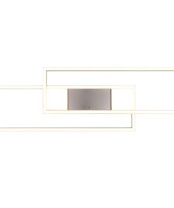 LED Φωτιστικό Οροφής ALBANY Νίκελ Ματ 37W 4300lm CCT Dimmable με Τηλεχειριστήριο Trio Lighting – 647710407
