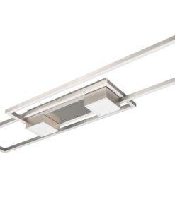 LED Φωτιστικό Οροφής ALBANY Νίκελ Ματ 37W 4300lm CCT Dimmable με Τηλεχειριστήριο Trio Lighting – 647710407