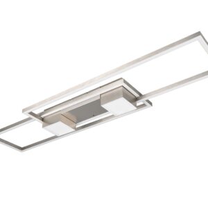 LED Φωτιστικό Οροφής ALBANY Νίκελ Ματ 37W 4300lm CCT Dimmable με Τηλεχειριστήριο Trio Lighting – 647710407