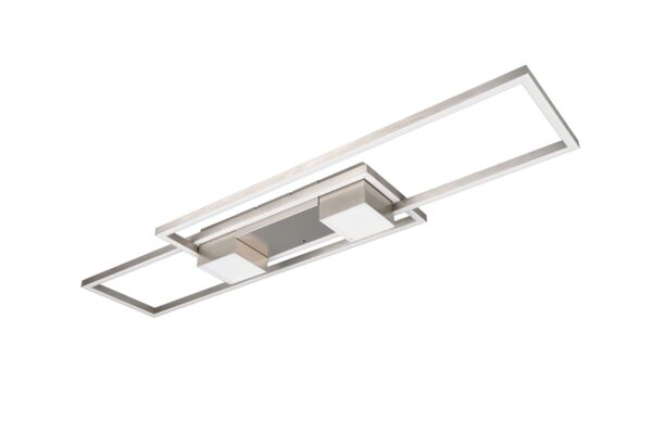 LED Φωτιστικό Οροφής ALBANY Νίκελ Ματ 37W 4300lm CCT Dimmable με Τηλεχειριστήριο Trio Lighting – 647710407