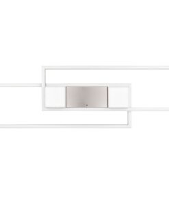 LED Φωτιστικό Οροφής ALBANY Νίκελ Ματ 37W 4300lm CCT Dimmable με Τηλεχειριστήριο Trio Lighting – 647710407