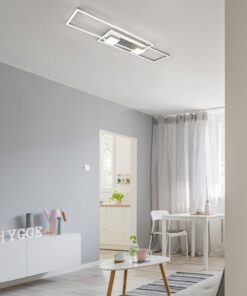 LED Φωτιστικό Οροφής ALBANY Νίκελ Ματ 37W 4300lm CCT Dimmable με Τηλεχειριστήριο Trio Lighting – 647710407