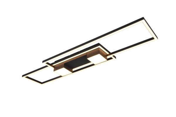 LED Φωτιστικό Οροφής ALBANY Μαύρο Ματ 37W 4300lm CCT Dimmable με Τηλεχειριστήριο Trio Lighting - 647710432