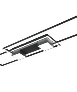 LED Φωτιστικό Οροφής ALBANY Μαύρο Ματ 37W 4300lm CCT Dimmable με Τηλεχειριστήριο Trio Lighting – 647710432
