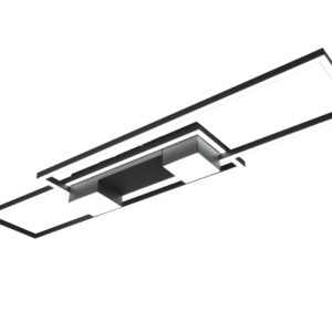 LED Φωτιστικό Οροφής ALBANY Μαύρο Ματ 37W 4300lm CCT Dimmable με Τηλεχειριστήριο Trio Lighting – 647710432