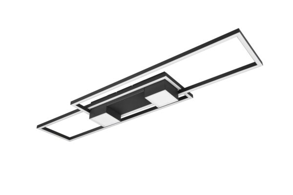 LED Φωτιστικό Οροφής ALBANY Μαύρο Ματ 37W 4300lm CCT Dimmable με Τηλεχειριστήριο Trio Lighting – 647710432