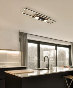 LED Φωτιστικό Οροφής ALBANY Μαύρο Ματ 37W 4300lm CCT Dimmable με Τηλεχειριστήριο Trio Lighting – 647710432