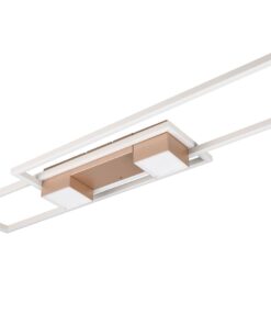 LED Φωτιστικό Οροφής ALBANY Καφέ 37W 4300lm CCT Dimmable με Τηλεχειριστήριο Trio Lighting – 647710465