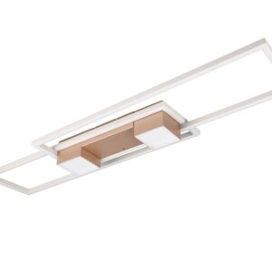 LED Φωτιστικό Οροφής ALBANY Καφέ 37W 4300lm CCT Dimmable με Τηλεχειριστήριο Trio Lighting – 647710465