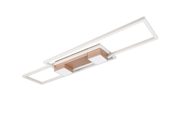 LED Φωτιστικό Οροφής ALBANY Καφέ 37W 4300lm CCT Dimmable με Τηλεχειριστήριο Trio Lighting – 647710465