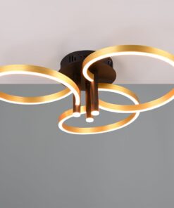 LED Φωτιστικό Οροφής Caruso Χρυσό/Μαύρο 43W 4980lm CCT Step Dimmable Trio Lighting – 648110680