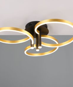 LED Φωτιστικό Οροφής Caruso Χρυσό/Μαύρο 43W 4980lm CCT Step Dimmable Trio Lighting – 648110680