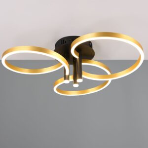 LED Φωτιστικό Οροφής Caruso Χρυσό/Μαύρο 43W 4980lm CCT Step Dimmable Trio Lighting – 648110680