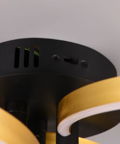 LED Φωτιστικό Οροφής Caruso Χρυσό/Μαύρο 43W 4980lm CCT Step Dimmable Trio Lighting – 648110680