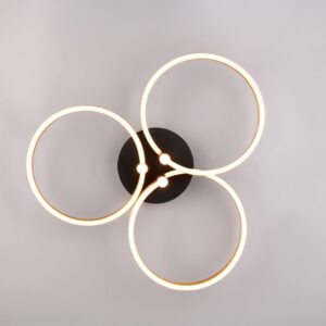 LED Φωτιστικό Οροφής Caruso Χρυσό/Μαύρο 43W 4980lm CCT Step Dimmable Trio Lighting – 648110680