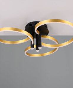 LED Φωτιστικό Οροφής Caruso Χρυσό/Μαύρο 43W 4980lm CCT Step Dimmable Trio Lighting – 648110680