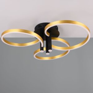 LED Φωτιστικό Οροφής Caruso Χρυσό/Μαύρο 43W 4980lm CCT Step Dimmable Trio Lighting – 648110680