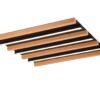 Φωτιστικό Οροφής 46x46cm Ξύλο+Μαύρο Ματ FONTANA LED 22W 2450lm Step Dimmable 3000K Trio Lighting – 648914532