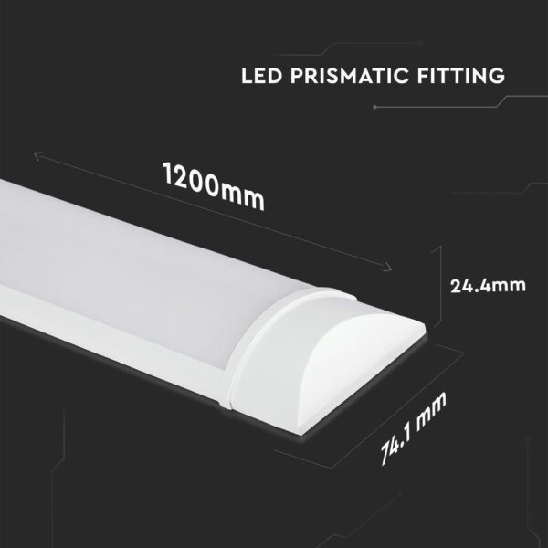 LED Πρισματικό Γραμμικό Φωτιστικό 120cm 30W V-TAC 4800lm 120° Ψυχρό 6400K – 6492